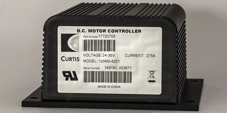 Programmable CURTIS DC Series Motor Speed Controller, PMC Model 1204M-4201, 24V / 36V - 275A, 0-5K or 0-5V Electric Throttle
