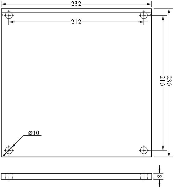 Installation dimensions of 1227-3402 controller assemblage