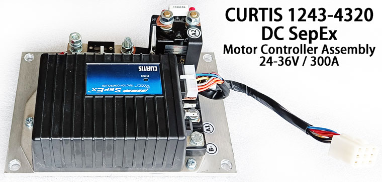 Programmable CURTIS DC SepEx Motor Speed Controller Assemblage 1243-4320 - 24V / 36V - 300A, http://www.noco-evco.com/ 