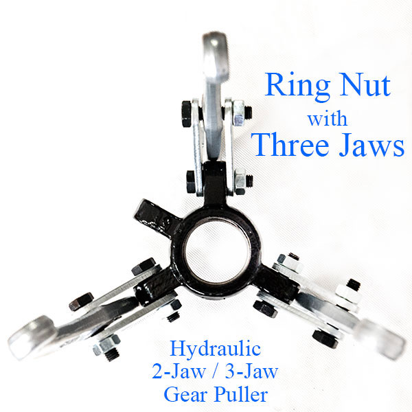 Hydraulic Puller Cylinder Ring Nut With 3-Jaw Installed