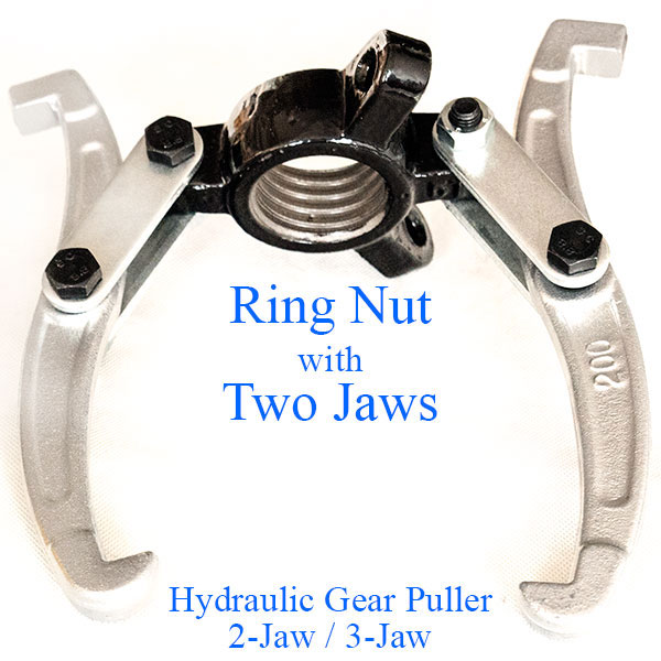 Hydraulic Puller Cylinder Ring Nut With 2-Jaw Installed