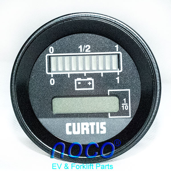 CURTIS 803 Series Compound Gauge of Battery Meter and Hour Meter, 24V / 48V Dual Voltage Model 803RB2448BCJ301O