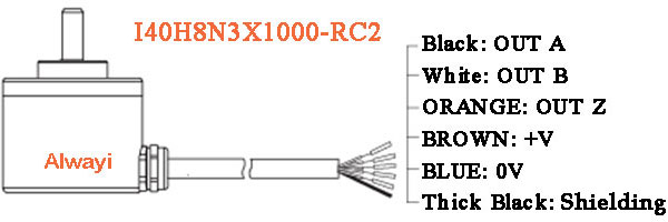 Alwayi Magnetic Rotary Sensor I40H8N3X1000-RC2 Wiring Diagram