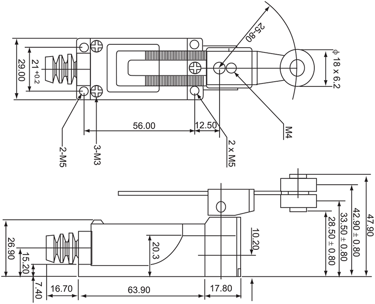 Diagram CNTD - Limit Switch Model TZ-8108
