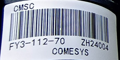 Product Code of COMESYS Throttle FY3-112-70