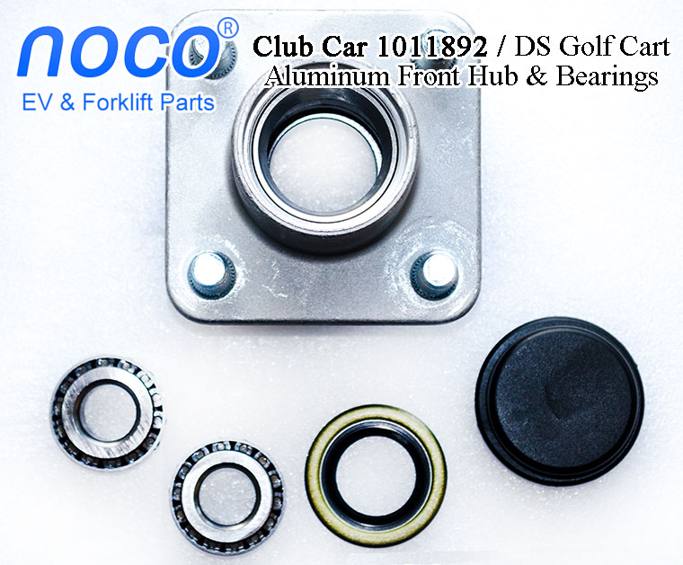 Club Car Part 1011892, Aluminum Front Hub With Bearings,  Fitting 1974 - 2003 DS Golf Carts
