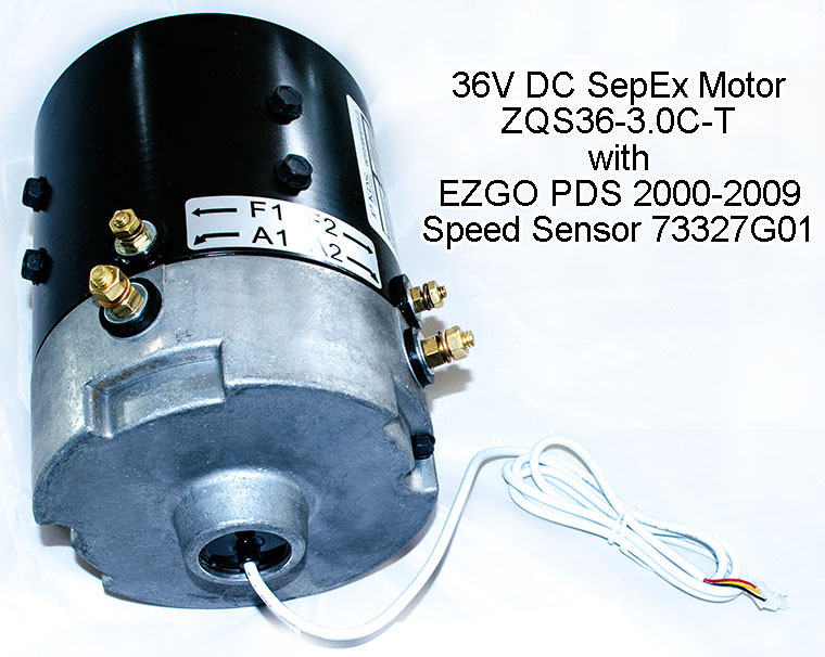 36V SepEx DC Motor ZQS36-3.0C-T, DE2-4007, Working With E-Z-GO Speed Sensor 73327G01
