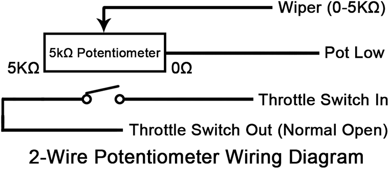 HANGCHA Foot Pedal Type EFP713-0502 0-5K Potentiometer Throttle 4-Pin Connector, 2-Wire Potertiometer Throttle Wiring Diagram