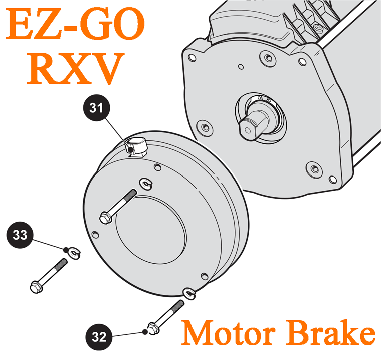 Diagram of EZGO EM Brake 610065