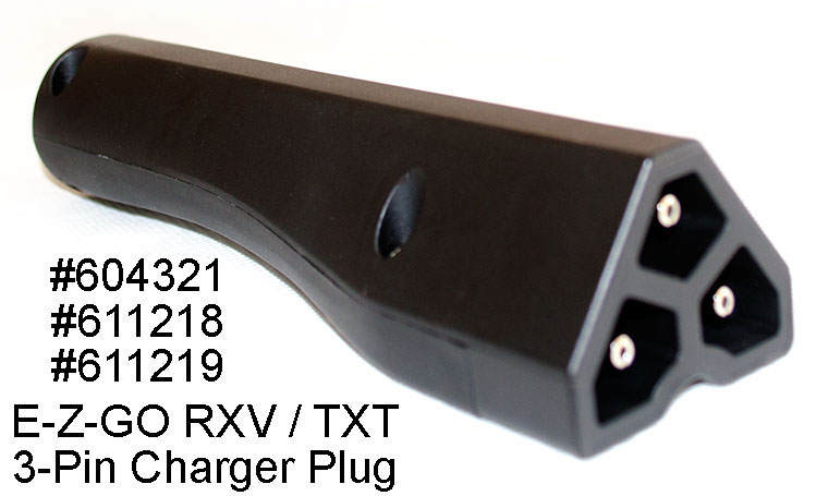 EZGO RXV / TXT 3-Pin Charger Plug 604321 / 611218 / 611219