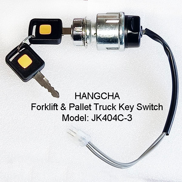 HANGCHA Pallet Truck  Key Switch, Model: JK404C-3, Electric Vehicle and Forklift Ignition & Starting Switch
