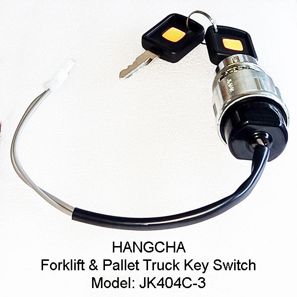 HANGCHA Pallet Truck  Key Switch, Model: JK404C-3, Electric Vehicle and Forklift Ignition & Starting Switch