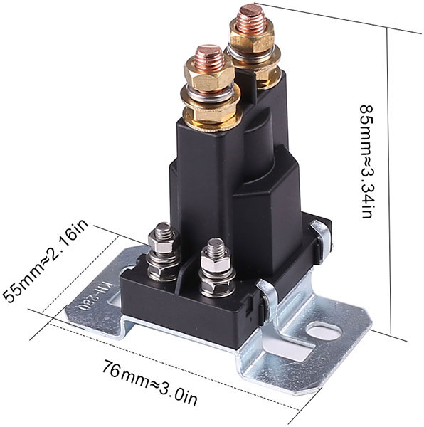 Dimensions of 500A DC Relay 120-114751-2