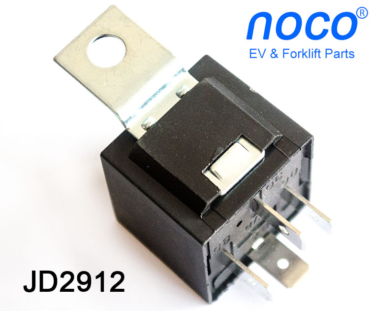Bosch Type DC Relay JD2912, With Metal Bracket, SPST, With Spade Terminals