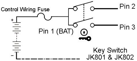 JK802 Forklift Key Switch Wiring Diagram