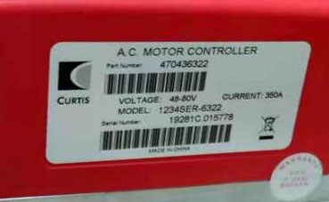 CURTIS AC Induction Motor Controller 1234SER-6322