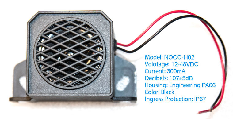 automotive NOCO-H02, electric buzzer for golf cart and forklift