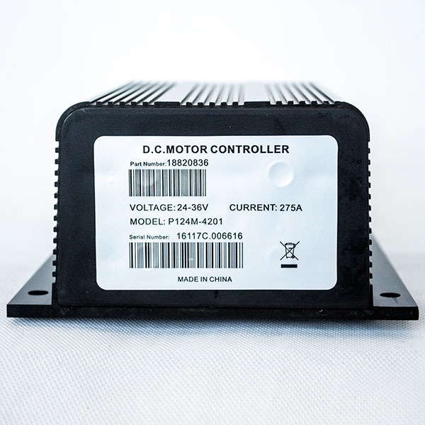 Programmable CURTIS DC Series Motor Speed Controller, PMC Model P124M-4201, 24-36V 275A, 0-5K or 0-5V Electric Throttle