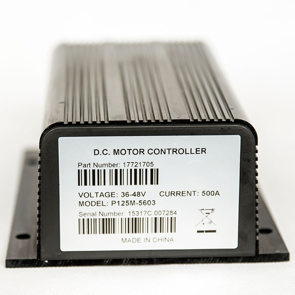 Programmable CURTIS DC Series Motor Speed Controller, PMC Model P125M-5603, 36-48V 500A, 0-5K or 0-5V Electric Throttle