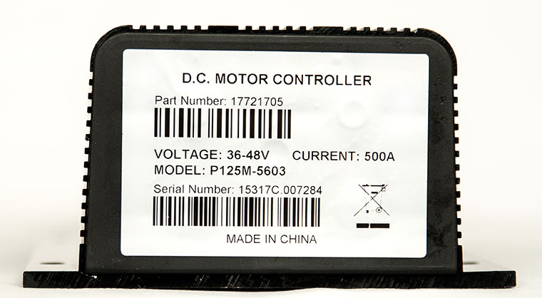 Programmable CURTIS DC Series Motor Speed Controller, PMC Model P125M-5603, 36-48V 500A, 0-5K or 0-5V Electric Throttle