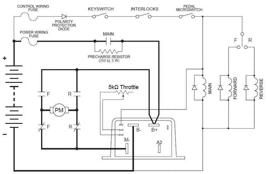 CURTIS 1204M / 1205M Controller Wiring Diagram