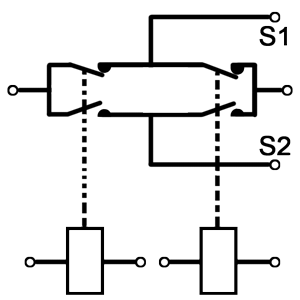 QCC25B series DPDT contactor wiring diagram