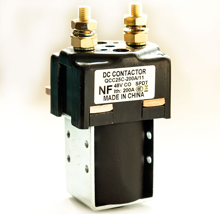 SPDT DC Contactor, Model QCC25C-200A/11, Closed Contact Chamber