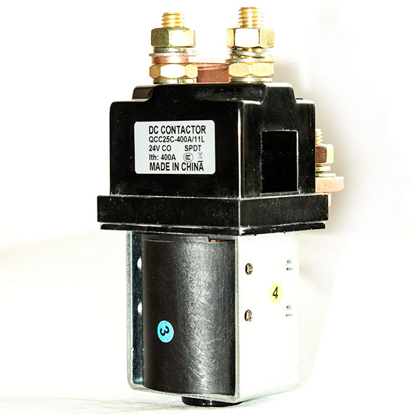 400A SPDT DC Contactor QCC25C-400A/11L, With Long Contact, One Normal Open And One Normal Close Solenoid