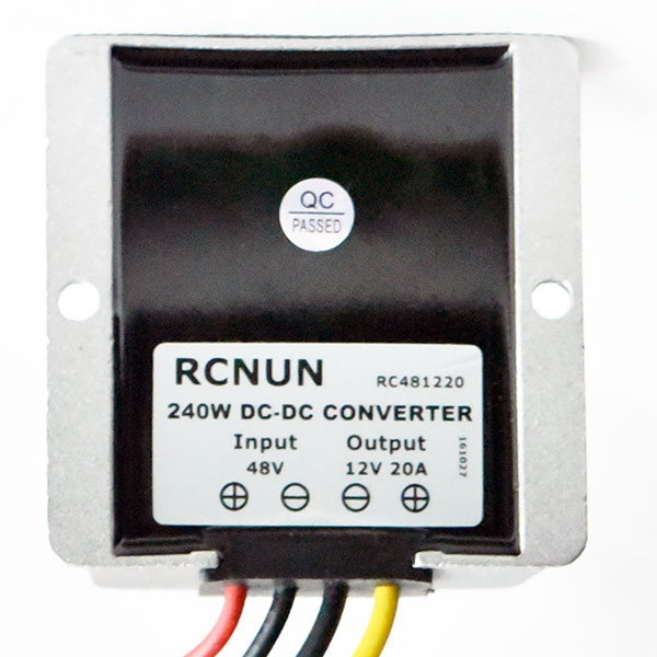 48V to 12V DC-DC Converter, model RC4812xx, non-isolated DC power source