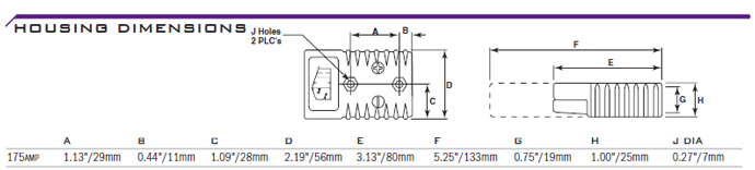 SMH SY175 Connector Dimensions