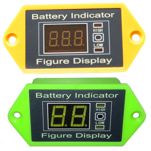 color option of DC voltage indicator TQZN-12 and TQZN-24, yellow or green