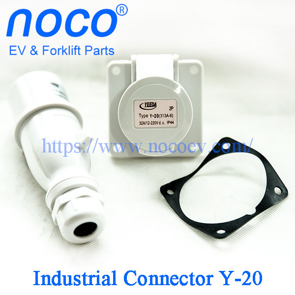 YEEDA Y-20 Industrial Connector, 12-220VDC 32A, 2-Pole Plug + Socket