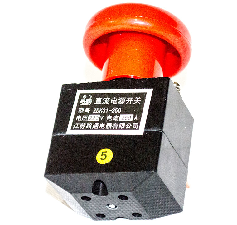 LUTONG Emergency Button, Electric Cart 220V / 250A Emergency Power Disconnector ZDK31-250