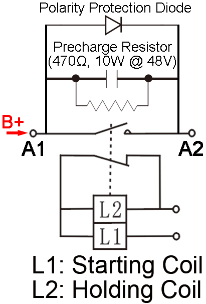 ZJ400A DC Contactor Circuit Diagram