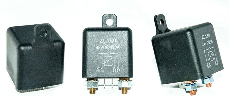DC Relay ZL180 / WM686, 12V / 100A, 24V / 200A, 48V / 120A Automotive DC Power ON / OFF Switch, SPST